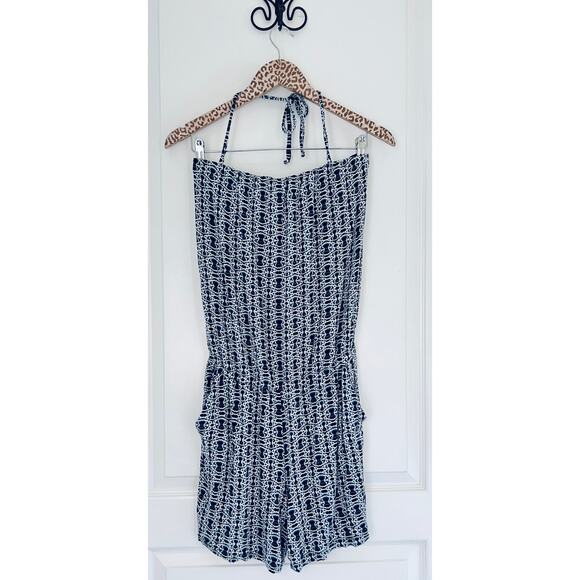 Cabi Printed Halter Romper sz S - Picture 3 of 3